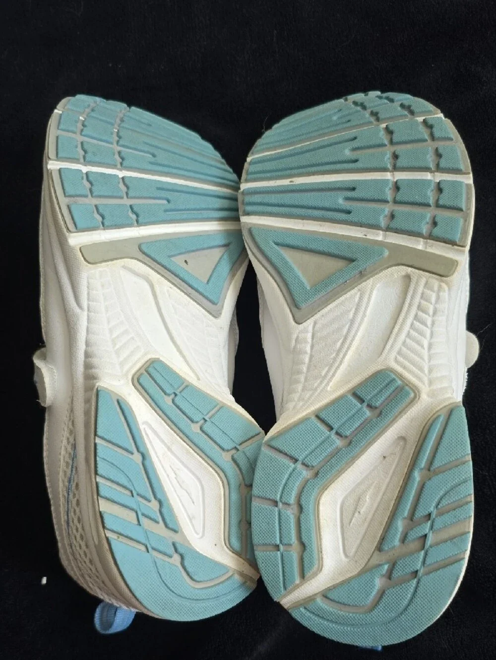 White Mary Jane Sneakers with Light Blue Accents